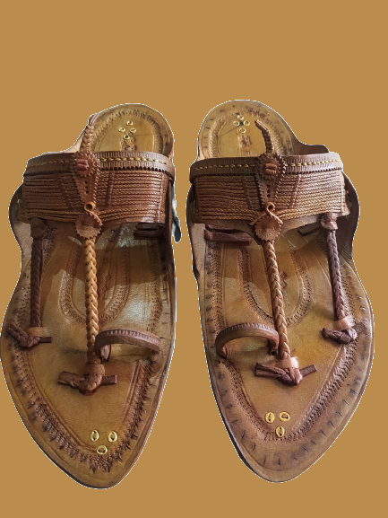 Picture of Superior Quality Kolhapuri Leather Chappals with 13 Strips Special Design in Sole